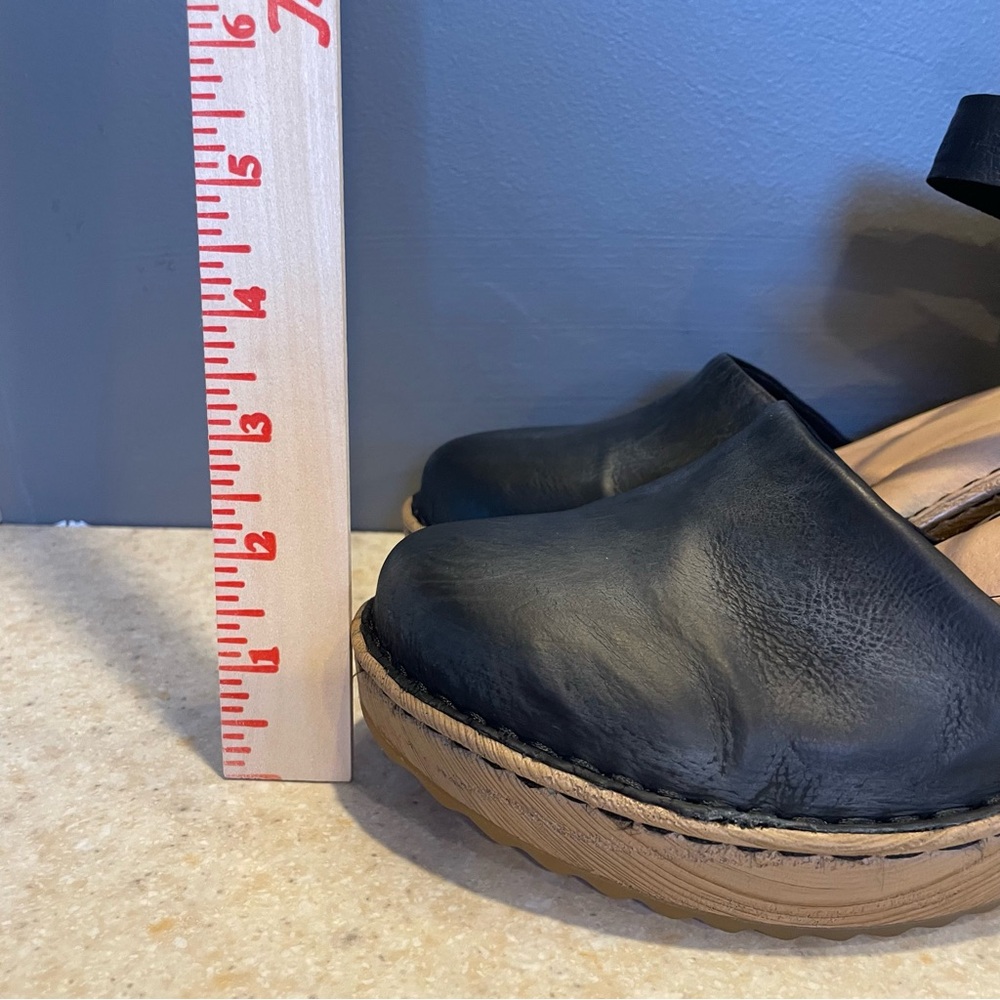 BORN Nellie Comfort Mary Jane Wedge Sandal Leather Clog Handcrafted Scandi Boho - Picture 9 of 16